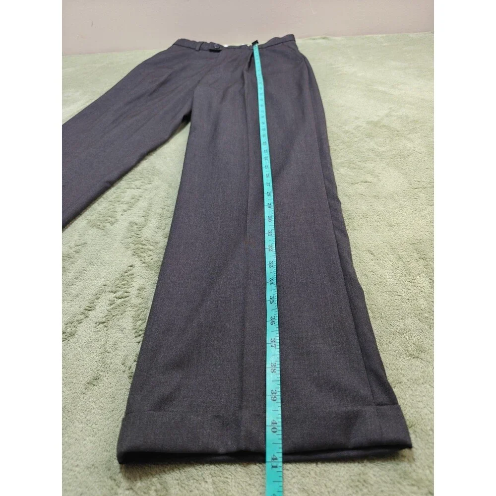 NWT Nautica Dress Blues Charcoal Gray Pleated Front Cuffed Pants Boys Size 18 R